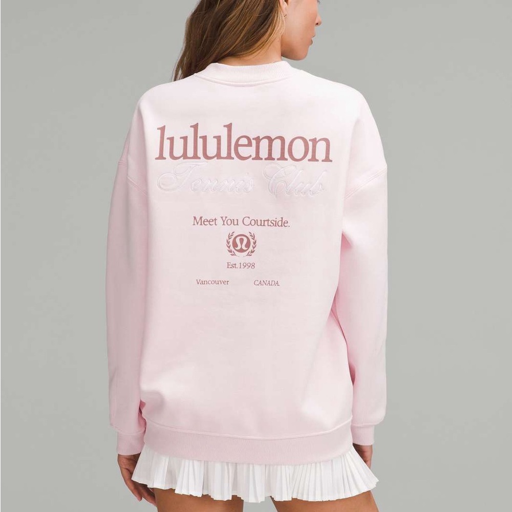 STRAWBERRY MILKSHAKE LULULEMON TENNIS FLEECE PULLOVER
